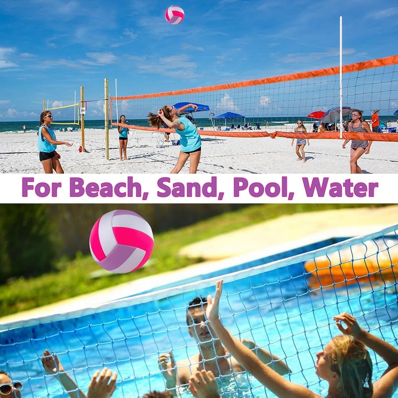 HYPGARD 6 Pack Volleyballs Official Size 5, Waterproof Soft Bulk Recreational Volley Balls with Pump and Net Bag for Indoor Outdoor Beach Sand Water Pool Game Training Match for Teenager Beginner - Image 5
